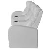 FAUTEUIL 3 places, inclinables, luxe en cuir textile, blanc