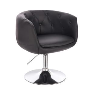 Fauteuil Design Club, cuir noir