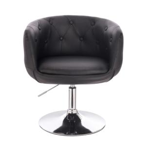 Fauteuil Design Club, cuir noir