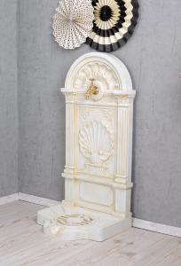 FONTAINE de jardin, fonte d'aluminium, blanc antique