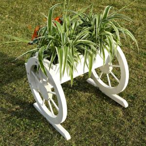 JARDINIERE bois, 2 bacs, 3 coloris disponibles