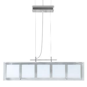 LUSTRE suspendu rectangulaire en verre pour salle à manger