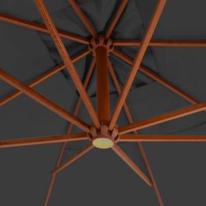 PARASOL géant 4.00 M x 3.00 M, anthracite