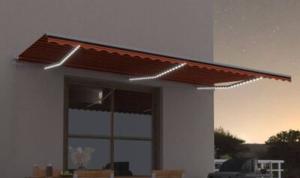 STORE BANNE 600 x 300 cm, électrique, détecteur de vent, LED
