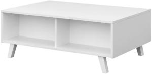 TABLE basse, 100 x 65 cm, plateau relevable, blanche, modèle THALES