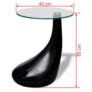 Table basse, verre trempé et fibre de verre, 3 coloris, à l'unité ou par 2