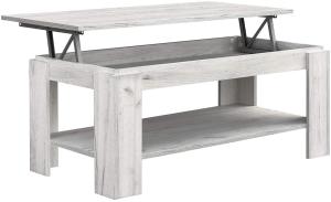 TABLE basse GRISE, 100 cm, plateau relevable, modèle GALION