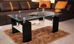 Table basse en verre design