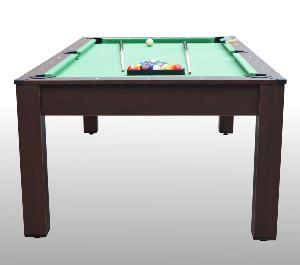 Table BILLARD/ping-pong, marron, avec plateau salle à manger, 215 cm