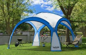 TONNELLE , tente 460 cm, éclairage led solaire, bleu