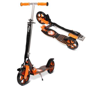 Trottinette design, pliable, orange et noir