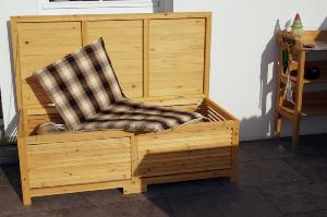 COFFRE DE RANGEMENT en bois massif, 140 ou 170 cm