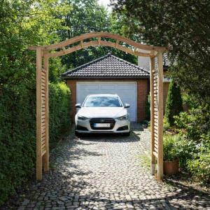 Arche de jardin XXL PATERNE en bois massif traité – passage large 210 cm
