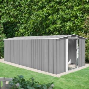 ABRI de jardin, métal galvanisé gris, 5 dimensions