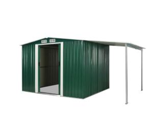 ABRI de jardin en métal galvanisé vert, 8 m²