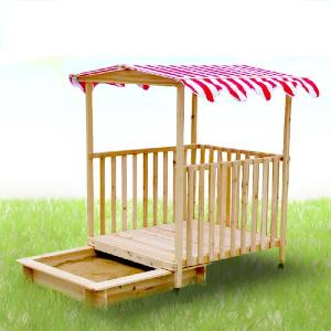 Bac à sable,abri en bois avec toit, pour enfants