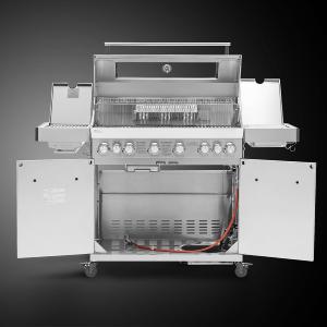 BARBECUE gaz XXL luxe, fabriqué en INOX, 8 brûleurs
