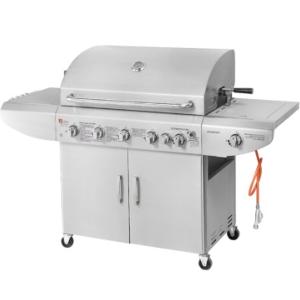 BARBECUE de luxe INOX, 7 brûleurs, complet avec accessoires