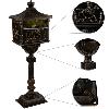 Boîte aux lettres, Antique, en fonte d'aluminium, bronze