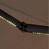 STORE BANNE 4.5 x 3 m, manuel, éclairage LED, toile anthracite