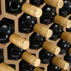 CASIER à vin, bois massif rustique, 30 bouteilles