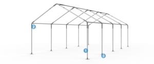 CHAPITEAU BARNUM en Polyéthylène, 5 x 8 mètres