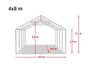 CHAPITEAU RUBIS en PVC, 500 gr/m², ignifugé