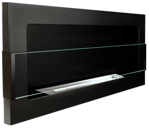 CHEMINEE ETHANOL inox LUXE, 90 cm, noir mat, CALIFORNIE
