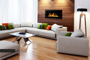 CHEMINEE ETHANOL inox LUXE, 90 cm, noir mat, CALIFORNIE