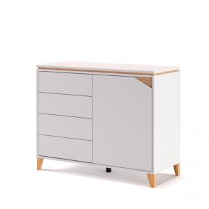 COMMODE blanche sur pieds, 110 cm, modèle ELEGANT