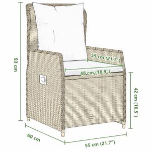 Salon de jardin luxe, 8 places en résine tressée noir avec coussins bleu