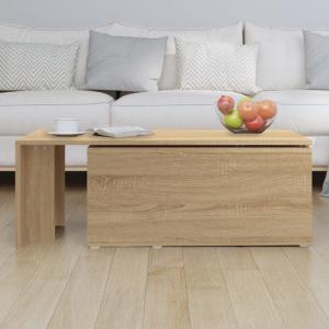 TABLE basse 150 cm, coulissante en bois, couleur chêne