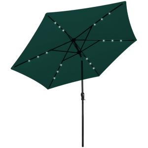 PARASOL Lumineux à LED solaires inclinable, 300 cm, 2 coloris