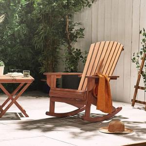 Fauteuil à bascule ALABAMA, type rocking Chair en bois exotique