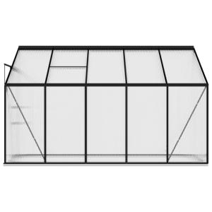 Serre de jardin 4 m²  adossable en polycarbonate et aluminium