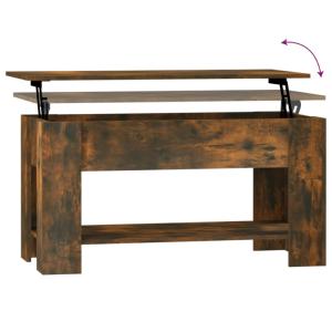 TABLE basse, coloris bois brûlé, 100 cm, plateau relevable