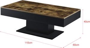 TABLE basse coulissante, 110 x 60 cm, 5 coloris
