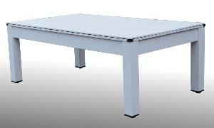 Table BILLARD/ping-pong, blanche avec plateau salle à manger, 215 cm