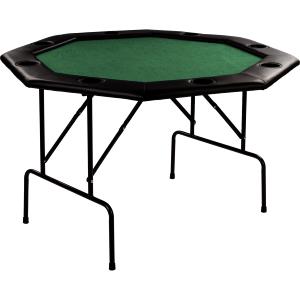 TABLE de POKER pliante, tapis vert, jusqu'à 8 personnes