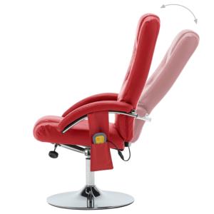 FAUTEUIL MASSAGE électrique, modèle MARINA, rouge
