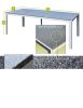 Salon de jardin ALU et plateau granit + 8 chaises