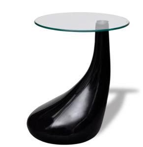 Table basse, verre trempé et fibre de verre, 3 coloris, à l'unité ou par 2
