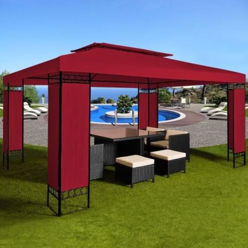 TONNELLE de jardin 3 x 4 M, rouge