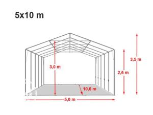 CHAPITEAU PROFESSIONNEL ELITE en PVC blanc, 600 gr, ignifugé