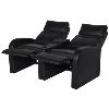 FAUTEUIL 2 places, inclinables, luxe en cuir textile, noir