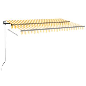 STORE BANNE 4.5 x 3 m, manuel, toile jaune/blanc