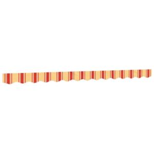 Lambrequin pour store banne 400 cm, orange/rouge