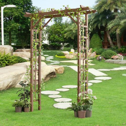 PERGOLA en composite, couleur bois