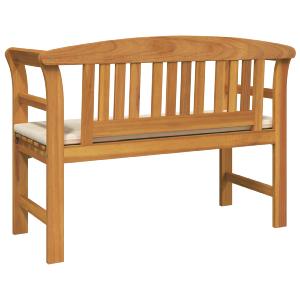 Salon de jardin en bois d'acacia massif 6 places – 2 bancs, 2 fauteuils et table basse – Sculptures roses – Coussins inclus
