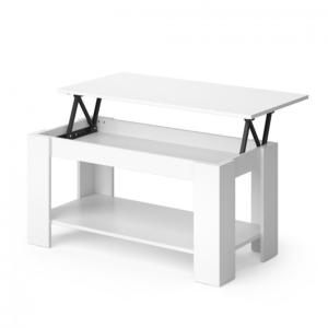TABLE basse blanche, 100 cm, plateau relevable, GALION